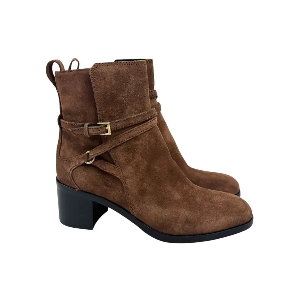 NEW Rag & Bone Brown Suede Buckle Boot